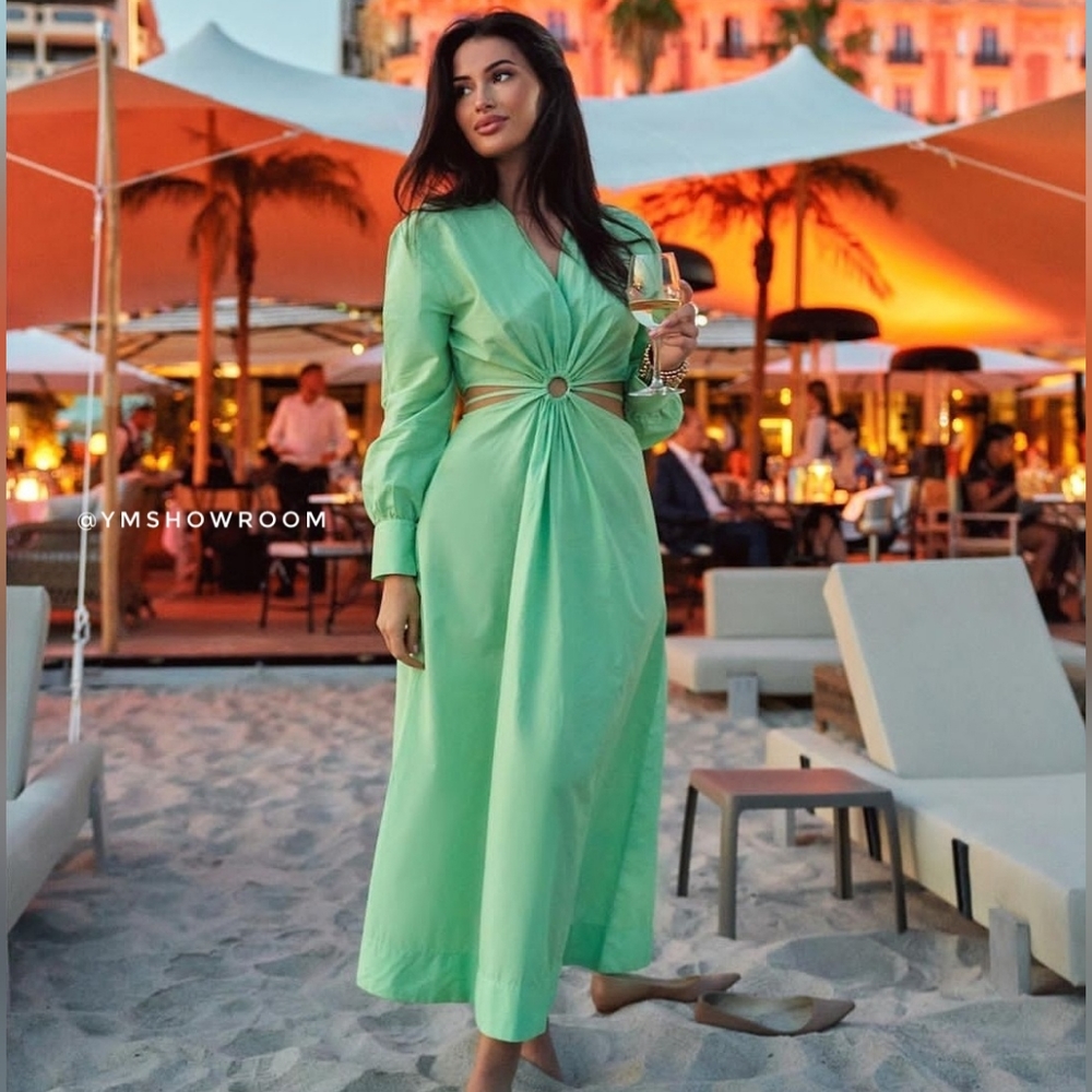MANGO Vent cotton dress - Picture 2 of 8